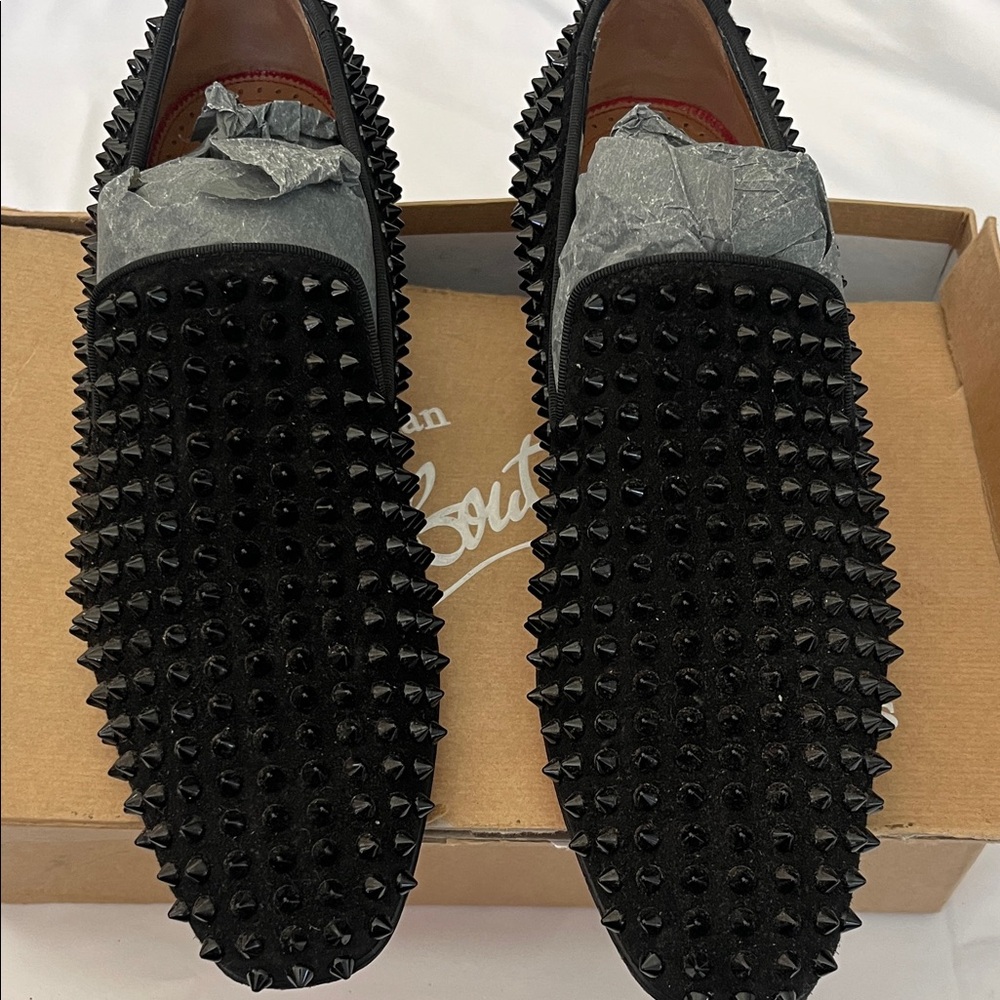 Christian Louboutin Dandelion Black Studded Loafers